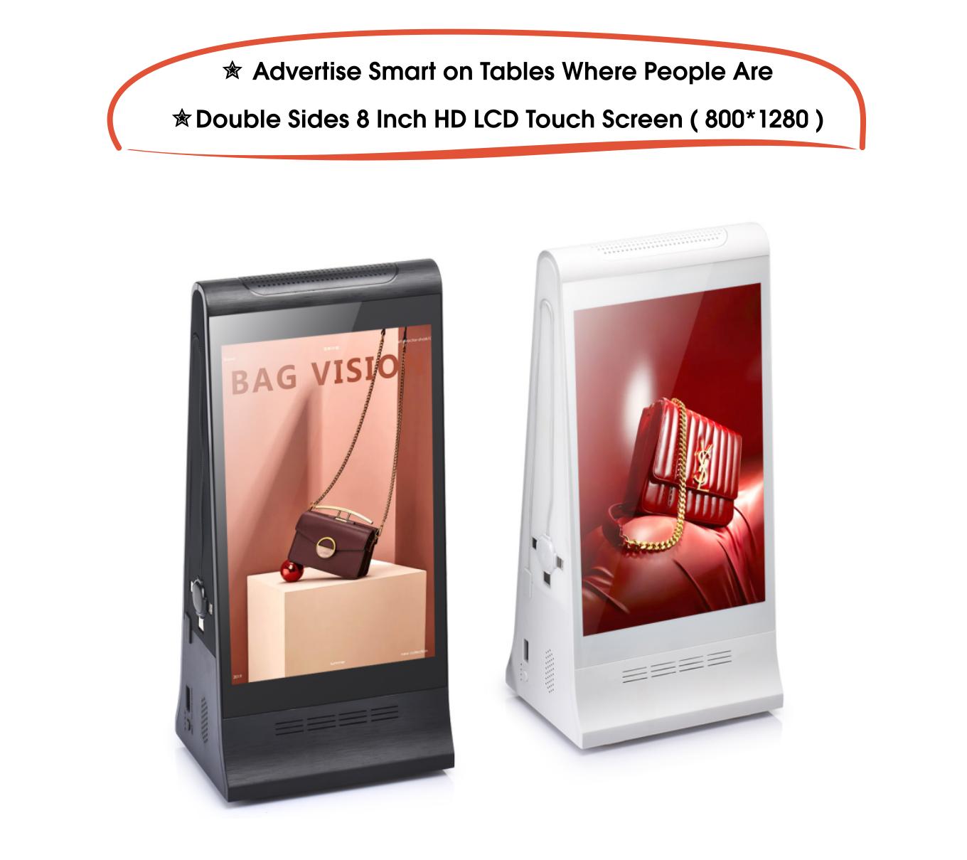 FYD868 Plus X WiFi Digital Restaurant Table Top Advertising Display