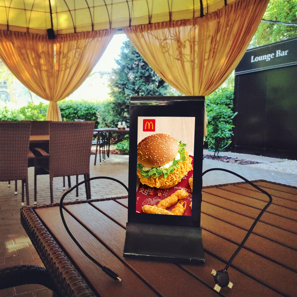 Restaurant Bar Order Call Tablet Digital Menu Holder Advertising Display Screen